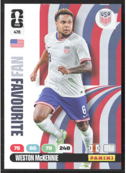 Weston McKennie, Kartička, 2026 Panini Adrenalyn XL FIFA World Cup, INSERT
