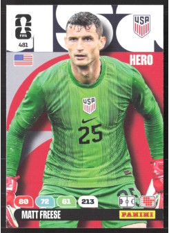 Matt Freese, Kartička, 2026 Panini Adrenalyn XL FIFA World Cup, BASE