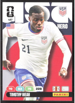 Timothy Weah, Kartička, 2026 Panini Adrenalyn XL FIFA World Cup, BASE
