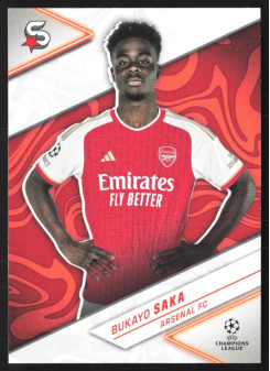 Bukayo Saka, Kartička, 2023-24 Topps Superstars UEFA Club Competitions, BASE