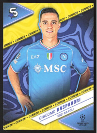 Giacomo Raspadori, Kartička, 2023-24 Topps Superstars UEFA Club Competitions, BASE