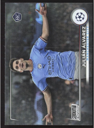 Julián Álvarez, Card, 2022-23 Topps Stadium Club Chrome UEFA Club Competitions, Refractor
