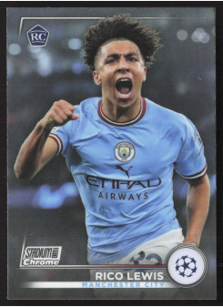 Rico Lewis, Kartička, 2022-23 Topps Stadium Club Chrome UEFA Club Competitions, Refractor