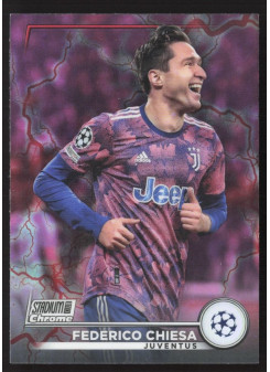 Federico Chiesa, Kartička, 2022-23 Topps Stadium Club Chrome UEFA Club Competitions, Pink/Red Electric Charge