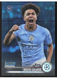 Rico Lewis, Kartička, 2022-23 Topps Stadium Club Chrome UEFA Club Competitions, Blue Prism