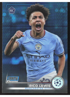 Rico Lewis, Kartička, 2022-23 Topps Stadium Club Chrome UEFA Club Competitions, Blue Prism