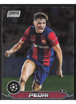 Pedri, Kartička, 2023-24 Topps Stadium Club Chrome UEFA Club Competitions, BASE