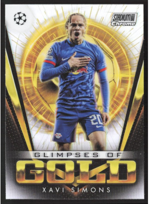 Xavi Simons, Card, 2023-24 Topps Stadium Club Chrome UEFA Club Competitions, INSERT