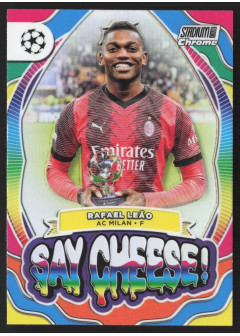 Rafael Leao, Kartička, 2023-24 Topps Stadium Club Chrome UEFA Club Competitions, INSERT