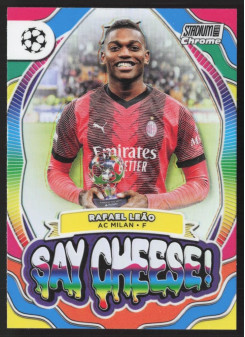 Rafael Leao, Kartička, 2023-24 Topps Stadium Club Chrome UEFA Club Competitions, INSERT