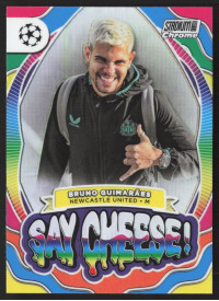 Bruno Guimaraes, Kartička, 2023-24 Topps Stadium Club Chrome UEFA Club Competitions, INSERT