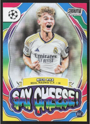 Nico Paz, Card, 2023-24 Topps Stadium Club Chrome UEFA Club Competitions, INSERT