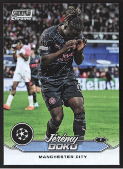 Jeremy Doku, Kartička, 2023-24 Topps Stadium Club Chrome UEFA Club Competitions, Refractor