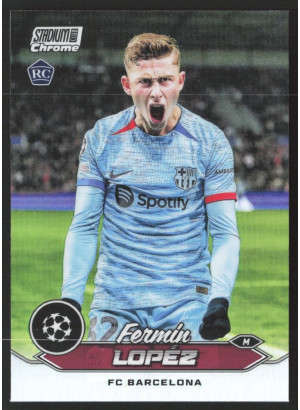 Fermin Lopez, Card, 2023-24 Topps Stadium Club Chrome UEFA Club Competitions, Refractor