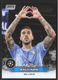 Mattia Zaccagni, Kartička, 2023-24 Topps Stadium Club Chrome UEFA Club Competitions, Refractor