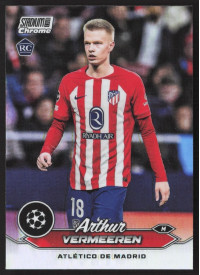 Arthur Vermeeren, Kartička, 2023-24 Topps Stadium Club Chrome UEFA Club Competitions, Refractor