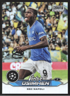 Victor Osimhen, Kartička, 2023-24 Topps Stadium Club Chrome UEFA Club Competitions, Refractor
