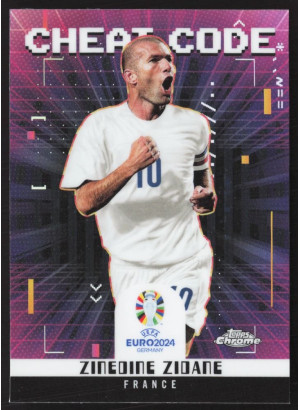 Zinedine Zidane, Card, Topps Chrome UEFA Euro 2024, INSERT