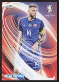 Milan Skriniar, Kartička, Topps Chrome UEFA Euro 2024, INSERT