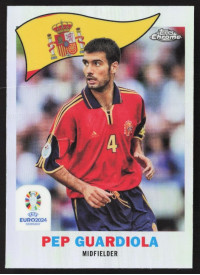 Pep Guardiola, Kartička, Topps Chrome UEFA Euro 2024, INSERT