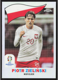 Piotr Zielinski, Kartička, Topps Chrome UEFA Euro 2024, INSERT