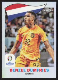 Denzel Dumfries, Kartička, Topps Chrome UEFA Euro 2024, INSERT