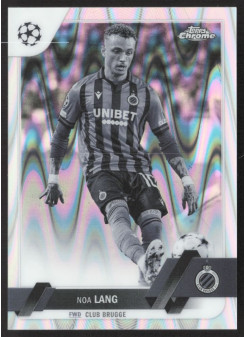 Noa Lang, Kartička, Topps Chrome UEFA Club Competitions 2022-2023, Black & White Ray Wave