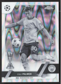 Cole Palmer, Card, Topps Chrome UEFA Club Competitions 2022-2023, Black & White Ray Wave