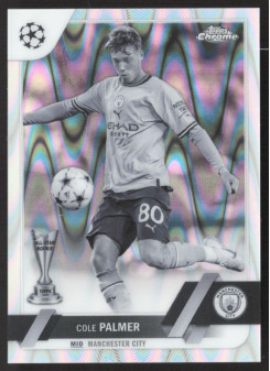 Cole Palmer, Card, Topps Chrome UEFA Club Competitions 2022-2023, Black & White Ray Wave