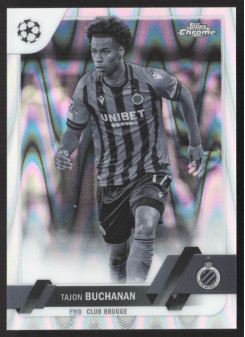 Tajon Buchanan, Card, Topps Chrome UEFA Club Competitions 2022-2023, Black & White Ray Wave
