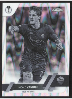 Nicolo Zaniolo, Card, Topps Chrome UEFA Club Competitions 2022-2023, Black & White Ray Wave