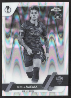 Nicola Zalewski, Card, Topps Chrome UEFA Club Competitions 2022-2023, Black & White Ray Wave