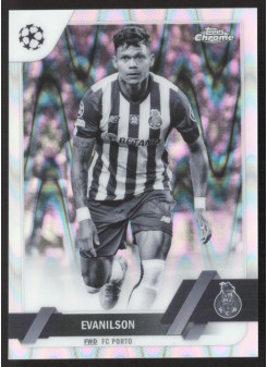 Evanilson, Kartička, Topps Chrome UEFA Club Competitions 2022-2023, Black & White Ray Wave