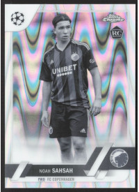 Noah Sahsah, Card, Topps Chrome UEFA Club Competitions 2022-2023, Black & White Ray Wave