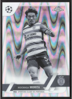 Hidemasa Morita, Kartička, Topps Chrome UEFA Club Competitions 2022-2023, Black & White Ray Wave