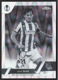 David Silva, Kartička, Topps Chrome UEFA Club Competitions 2022-2023, Black & White Ray Wave David Silva, Kartička, Topps Chrome UEFA Club Competitions 2022-2023, Black & White Ray Wave