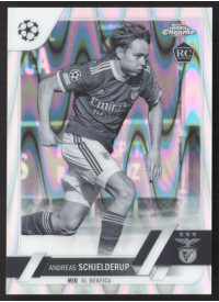 Andreas Schjelderup, Kartička, Topps Chrome UEFA Club Competitions 2022-2023, Black & White Ray Wave