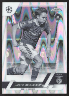 Andreas Schjelderup, Kartička, Topps Chrome UEFA Club Competitions 2022-2023, Black & White Ray Wave
