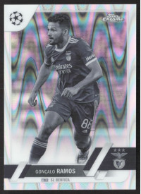 Goncalo Ramos, Kartička, Topps Chrome UEFA Club Competitions 2022-2023, Black & White Ray Wave