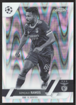 Goncalo Ramos, Card, Topps Chrome UEFA Club Competitions 2022-2023, Black & White Ray Wave