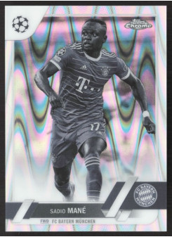 Sadio Mane, Card, Topps Chrome UEFA Club Competitions 2022-2023, Black & White Ray Wave
