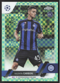 Valentin Carboni, Card, Topps Chrome UEFA Club Competitions 2022-2023, LIMIT Valentin Carboni, Card, Topps Chrome UEFA Club Competitions 2022-2023, LIMIT