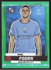 Phil Foden, Kartička, 2022-23 Topps Superstars UEFA Club Competitions, Uncommon Green