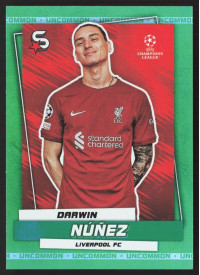 Darwin Núñez, Kartička, 2022-23 Topps Superstars UEFA Club Competitions, Uncommon Green