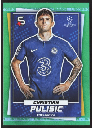 Christian Pulisic, Card, 2022-23 Topps Superstars UEFA Club Competitions, Uncommon Green