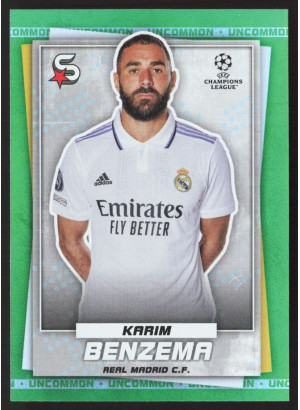 Karim Benzema, Card, 2022-23 Topps Superstars UEFA Club Competitions, Uncommon Green