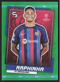 Raphinha, Kartička, 2022-23 Topps Superstars UEFA Club Competitions, Uncommon Green