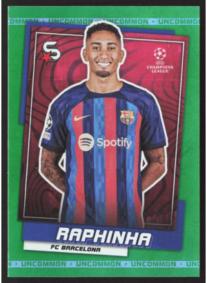 Raphinha, Card, 2022-23 Topps Superstars UEFA Club Competitions, Uncommon Green