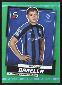 Nicolò Barella, Kartička, 2022-23 Topps Superstars UEFA Club Competitions, Uncommon Green