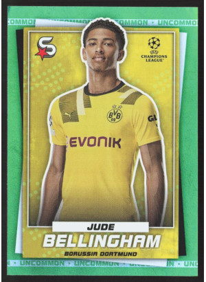 Jude Bellingham, Card, 2022-23 Topps Superstars UEFA Club Competitions, Uncommon Green